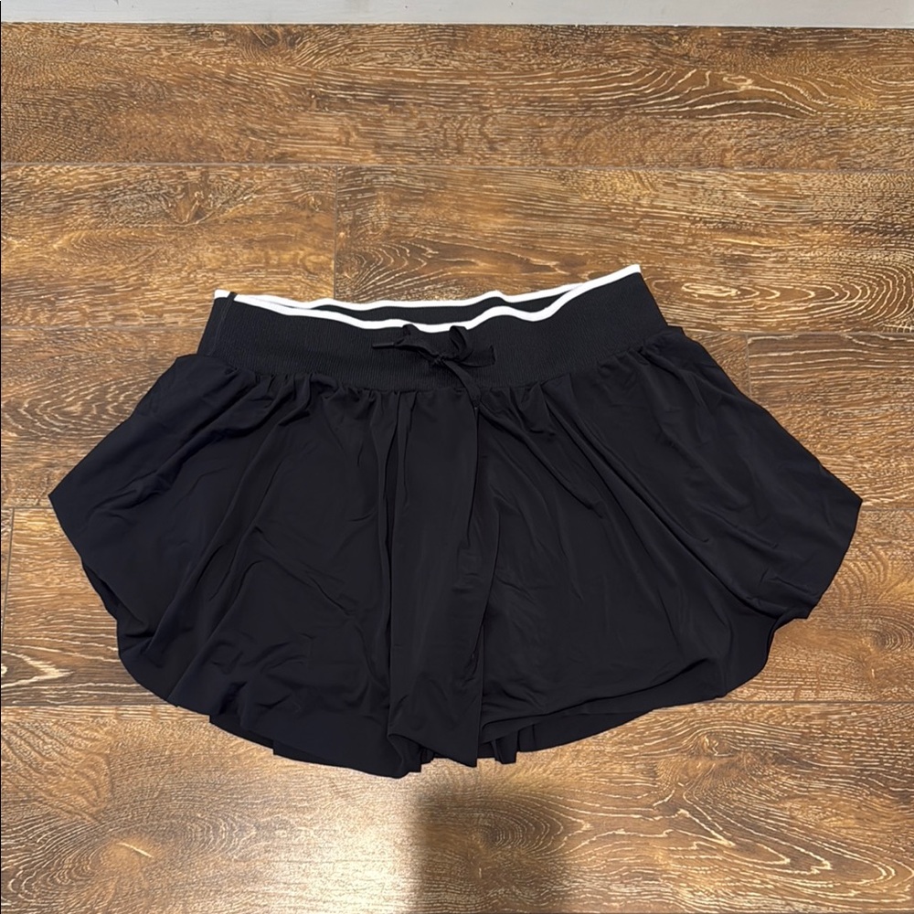 Black Athletic Shorts with White Trim